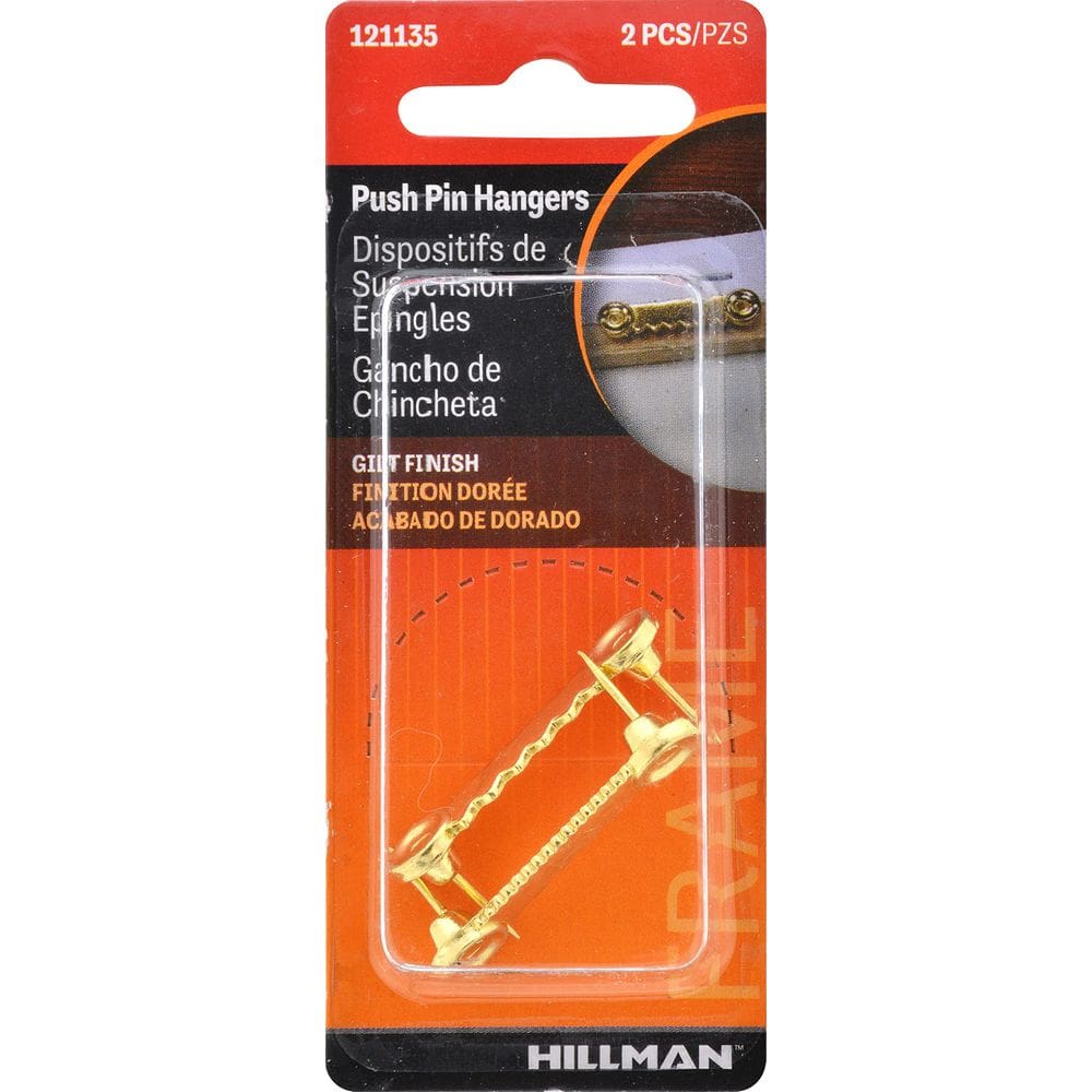 Cabide para fotos Hillman 121135 Large Push Pin, pacote com 2
