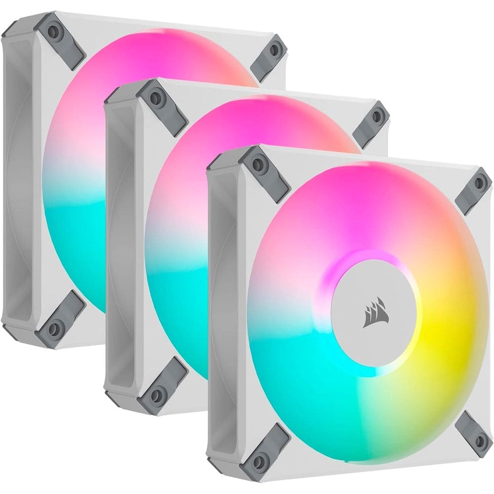 Kit de ventiladores Corsair iCUE AF120 RGB Elite 120 mm PWM Triple White