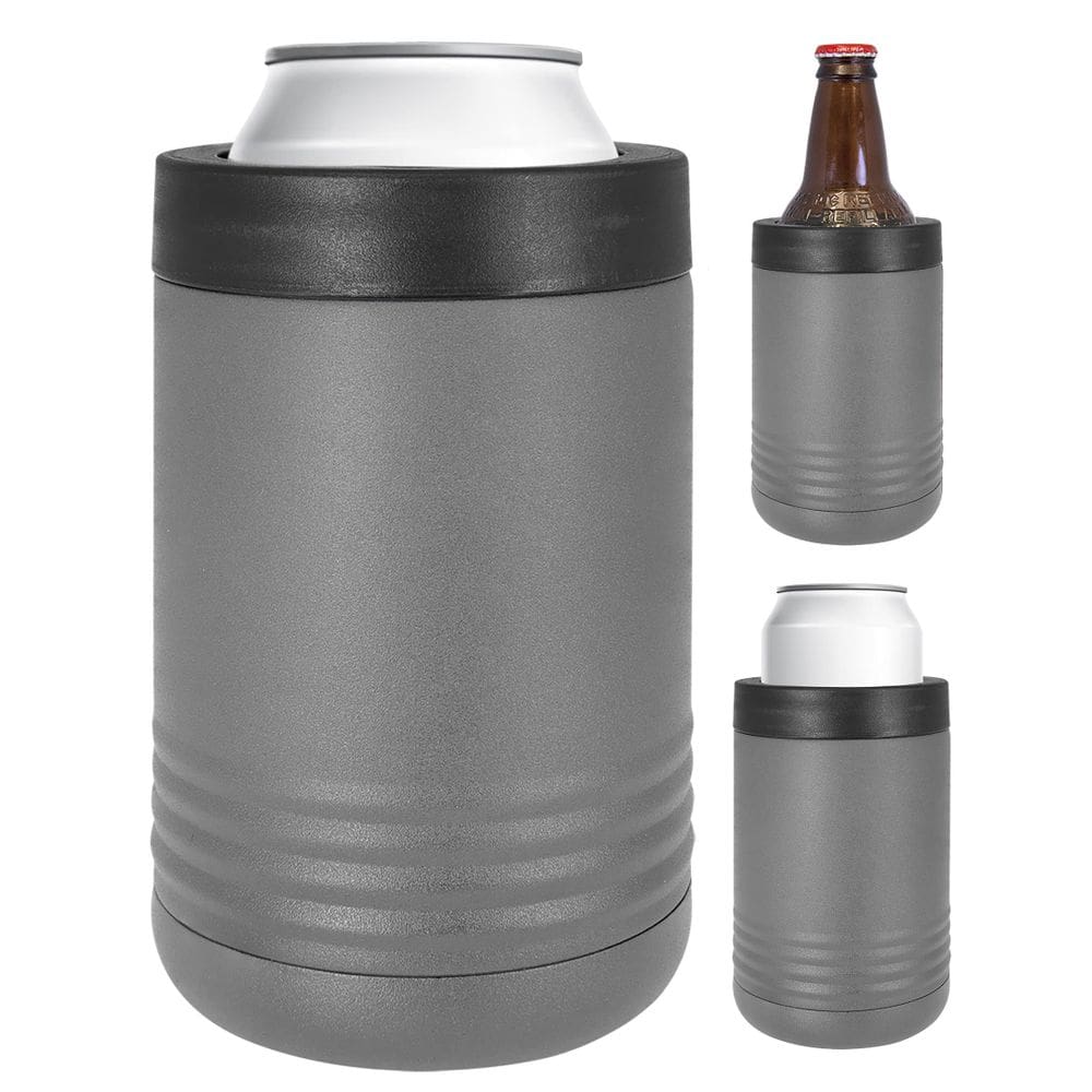 Suporte para bebidas EZ CUSTOM GIFT em aço inoxidável 350mL cinza