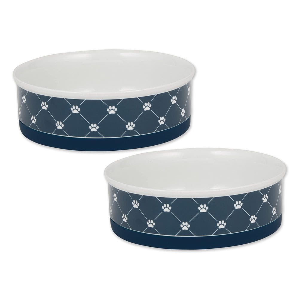 Pet Bowl Bone Dry Trellis Paw Print, lavável na máquina de lavar louça, antiderrapante