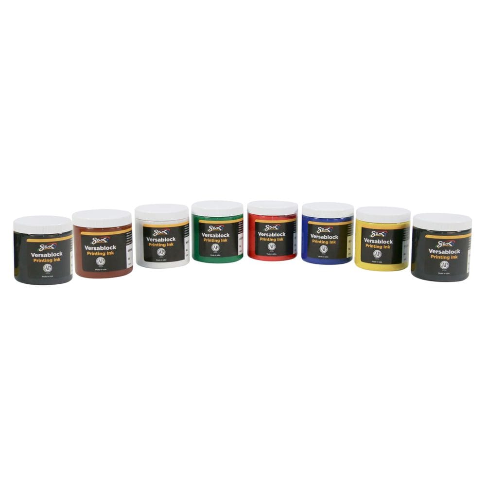 Tintas de impressão em bloco Sax Versablock School Arts Crafts 8x240ml