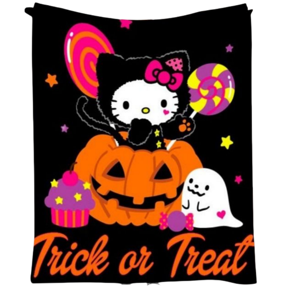 Cobertor SANMU Flannel Soft Halloween Hello Kitty 300g