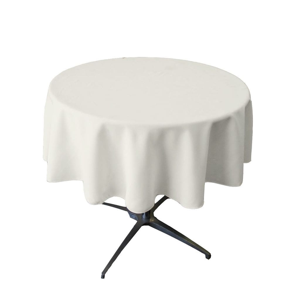 Toalha de mesa LA Linen Poliéster Poplin redonda 148cm branca