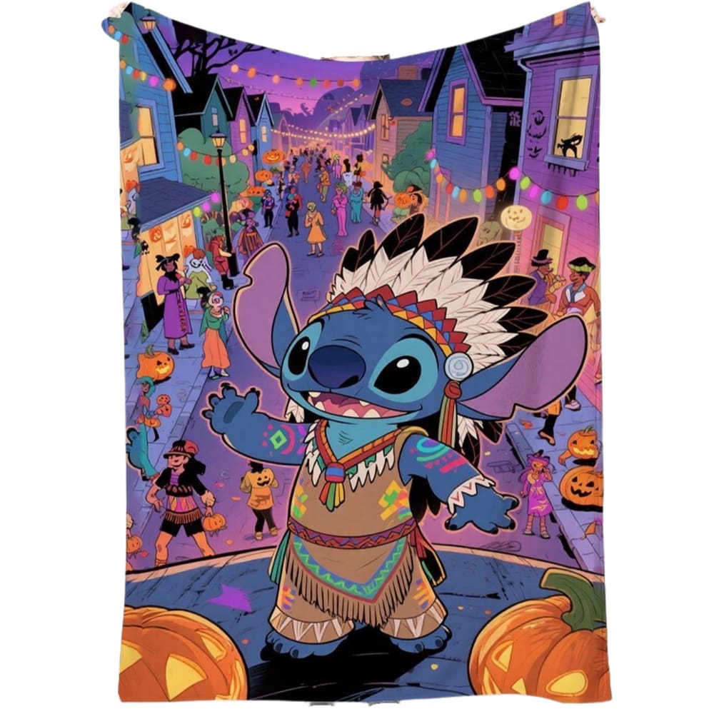 Cobertor SANMU Flannel Halloween Stitch Cos Wizard Bats