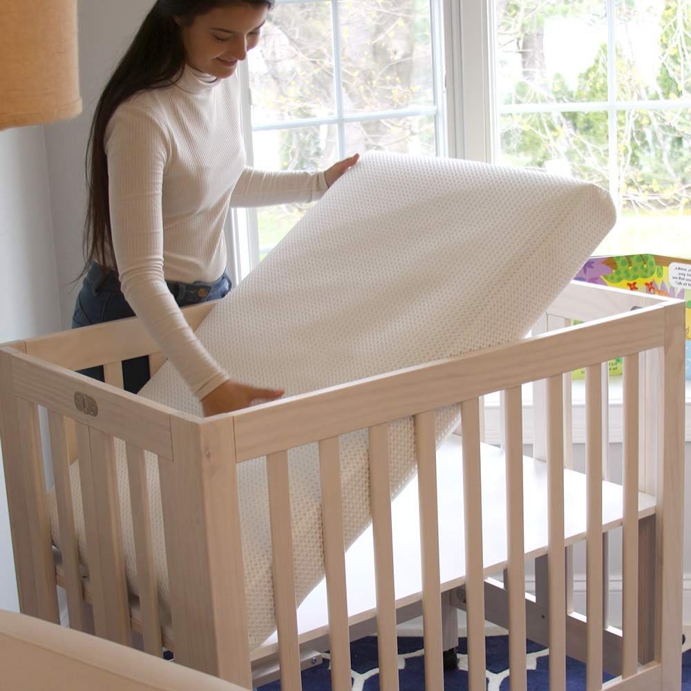 Colchão de berço Lullaby Earth Mini Baby Dual Firmness 38 x 24 polegadas
