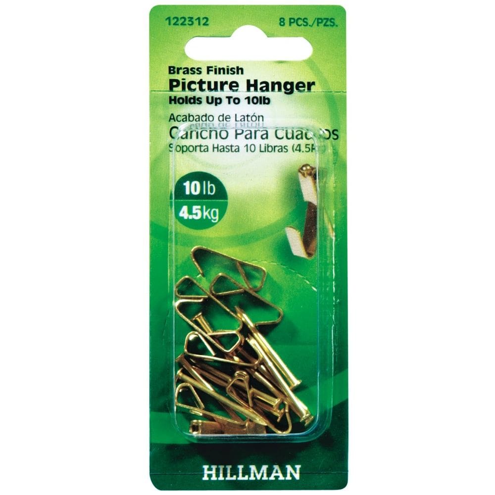 Cabide para fotos Hillman, pacote com 8 unidades, banhado a latão, 4,5 kg