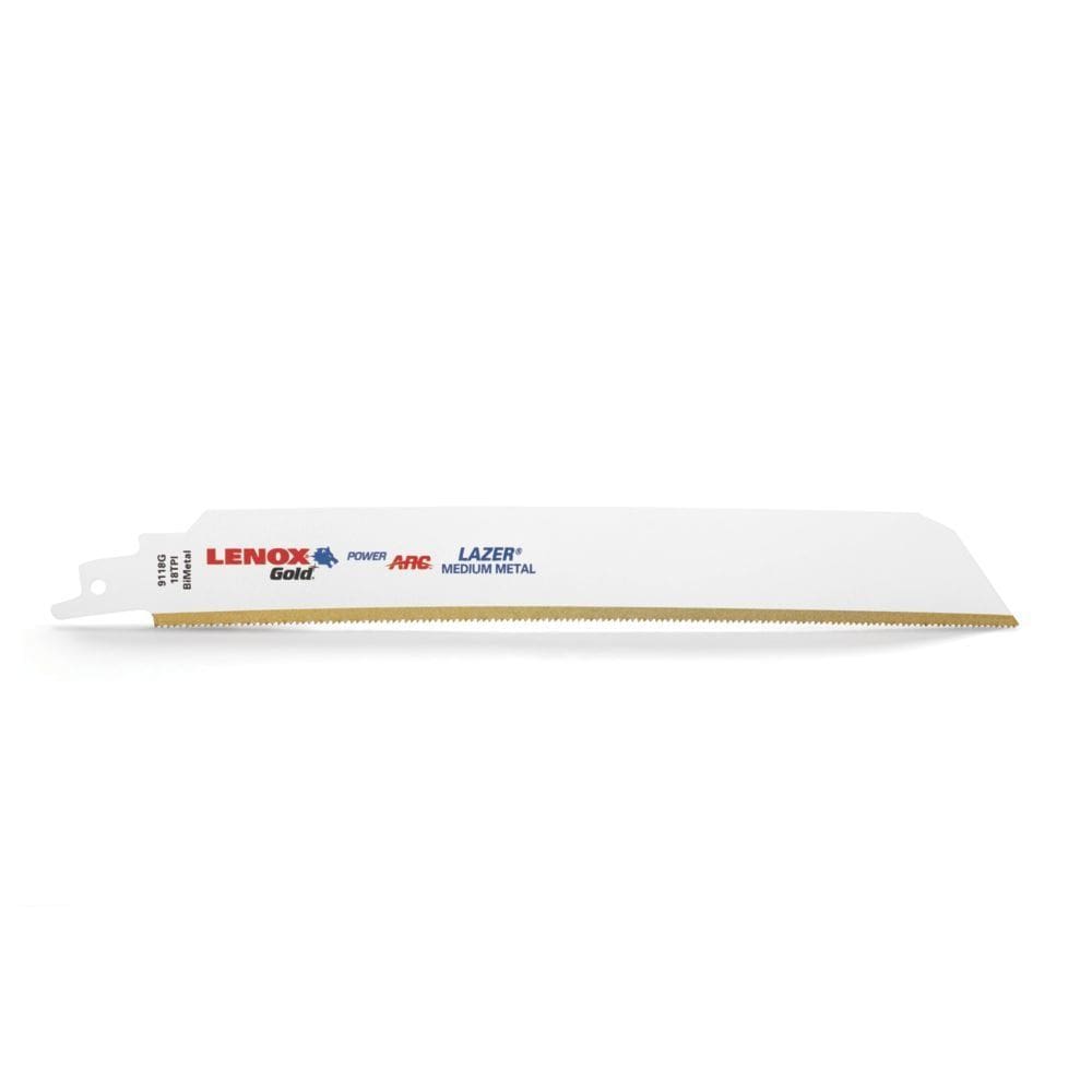 Lâmina de serra recíproca LENOX Gold Power Arc 9 polegadas 18TPI