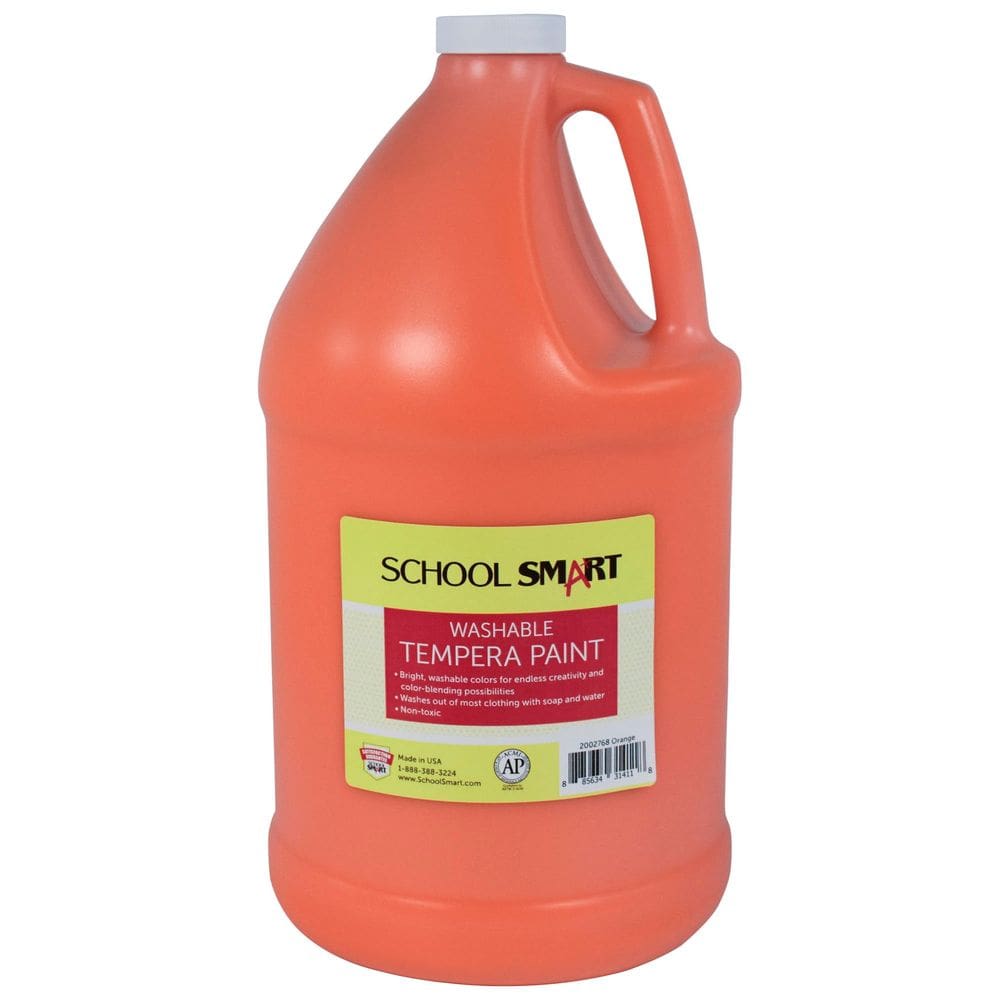 Garrafa Paint School Smart Lavável de Laranja Têmpera de 3,78 L