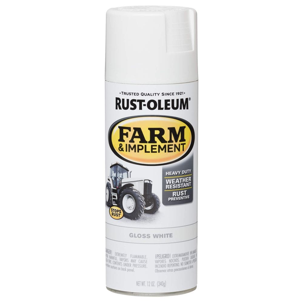 Tinta spray Rust-Oleum 280132 Farm & Implement 355 ml de branco brilhante