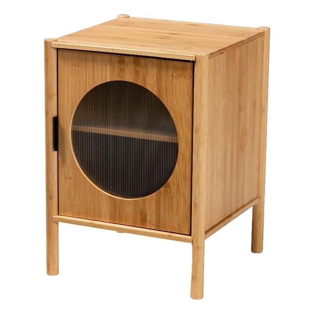 Mesa final Baxton Studio Naresh em madeira de bambu marrom natural