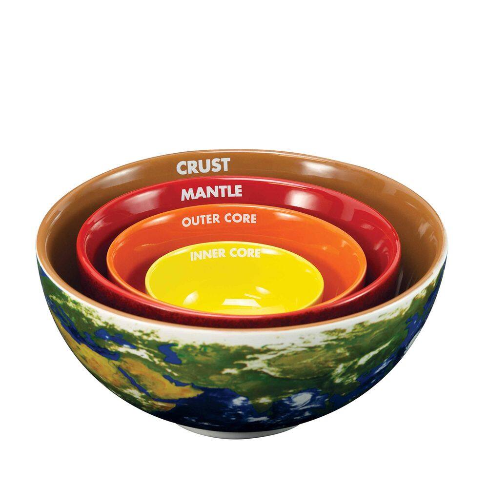 Taças de nidificação The Coop Earth Cross Section Ceramic 120ml-1,4L