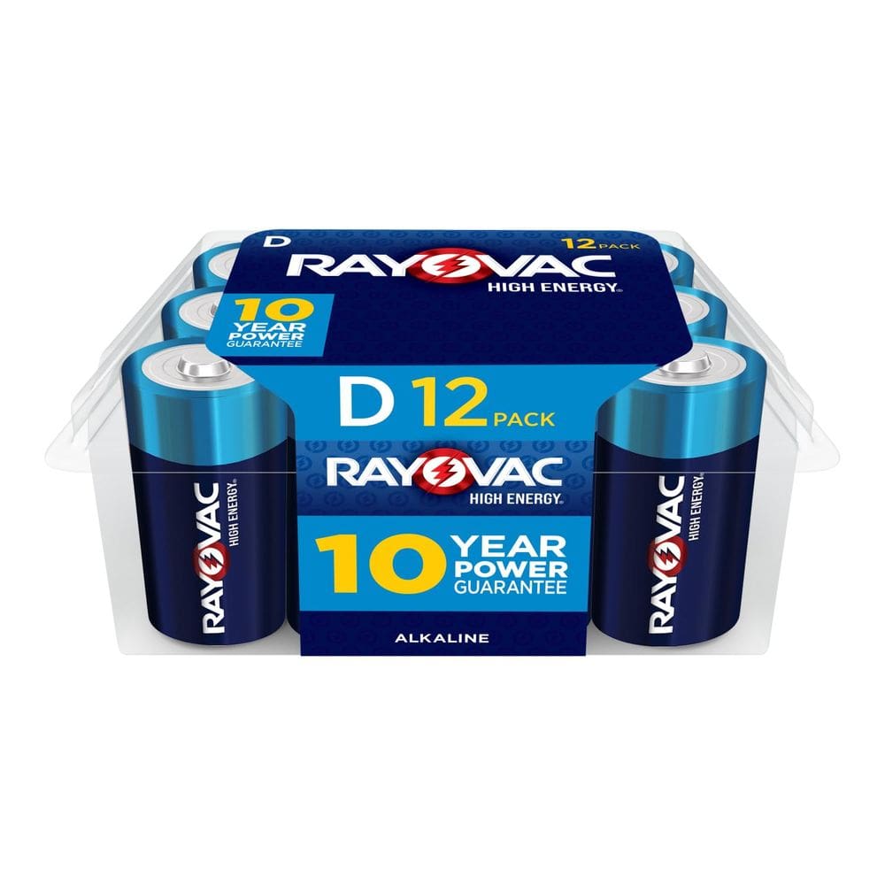 Bateria Rayovac High Energy D Alkaline, pacote com 12