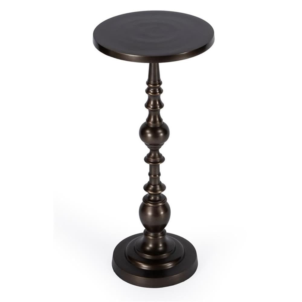 Mesa de cabeceira com pedestal Butler Specialty Darien Bronze Aluminium