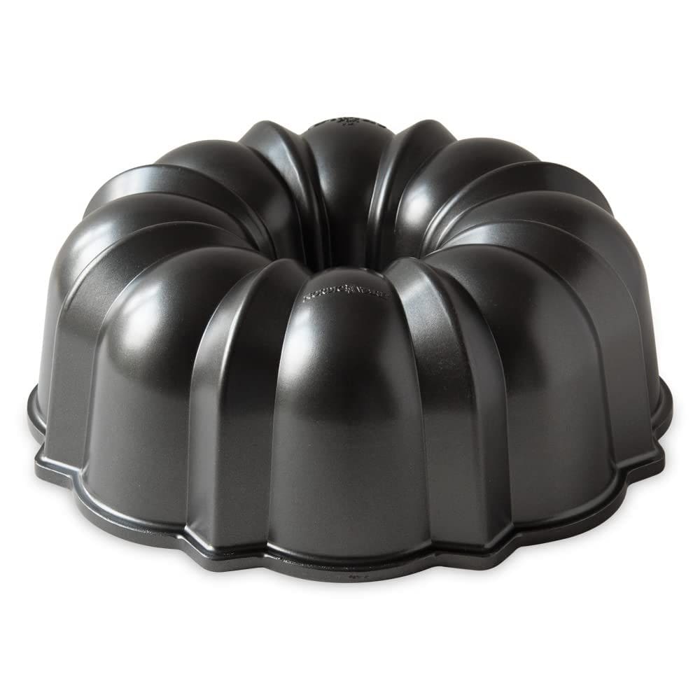 Bundt Pan Nordic Ware Pro Cast autêntico 12 xícaras cinza