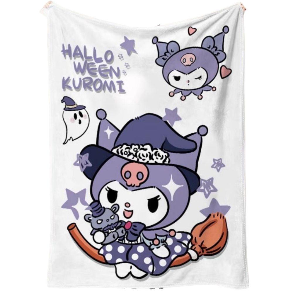 Cobertor SANMU Flannel Soft Kuromi Wizard 300g poliéster