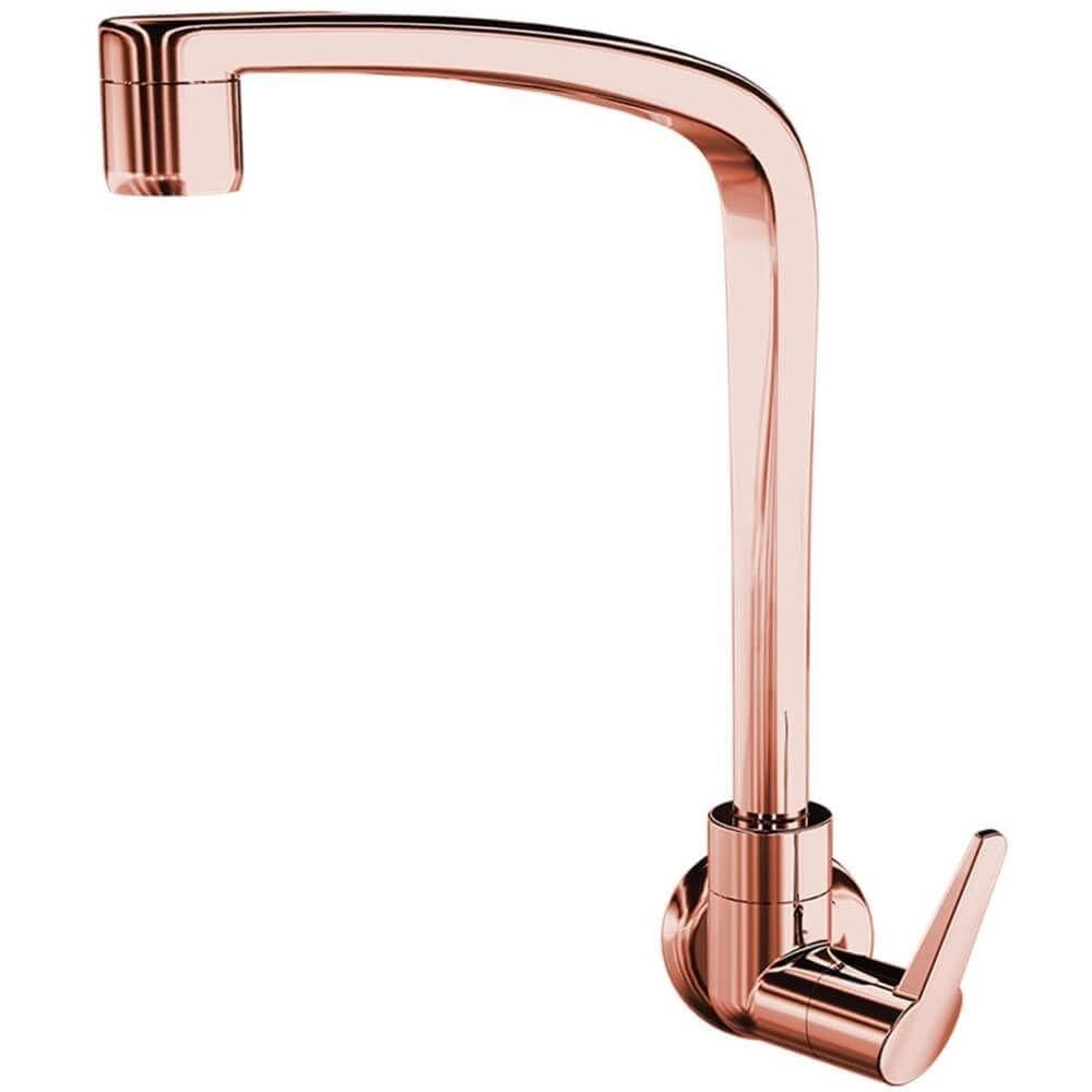 Torneira De Parede Para Cozinha Flatt Rose Gold 1168 F71 - 7111106 - Lorenzetti