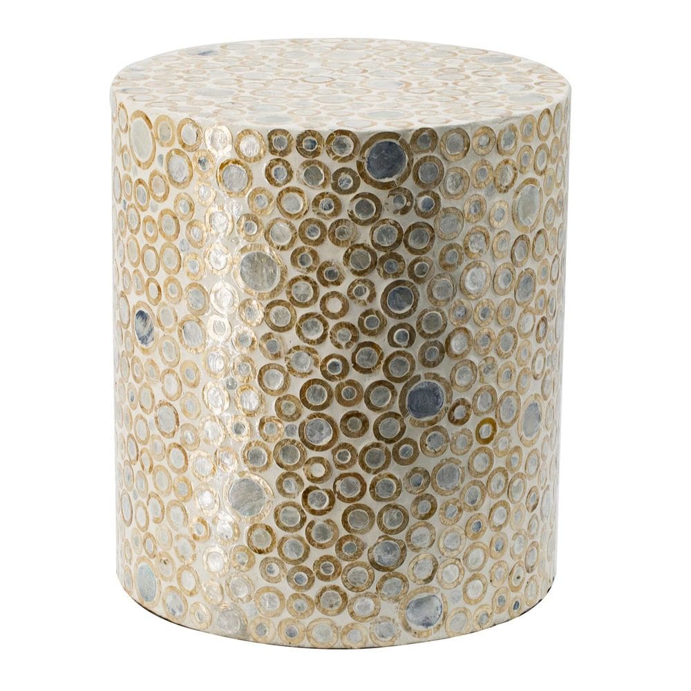 Banqueta decorativa Accent Table Benjara Luxury Cilíndrica 40cm