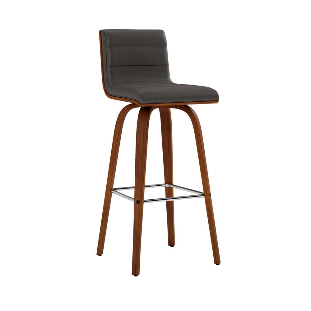 Banqueta de bar Armen Living Vienna Mid-Century Modern 30 polegadas cinza