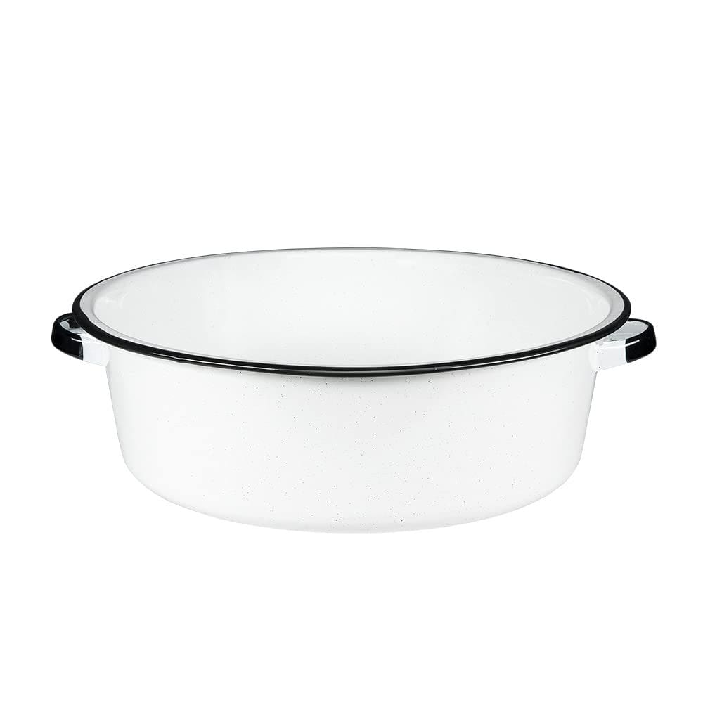 Panela de prato Granite Ware 15 litros de aço esmaltado branco