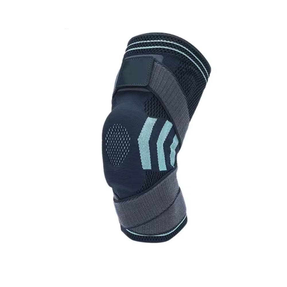 Joelheira Compressão Estabilizador Esportivo Silicone Gel Com Faixa Ajustável Com Suporte Preto