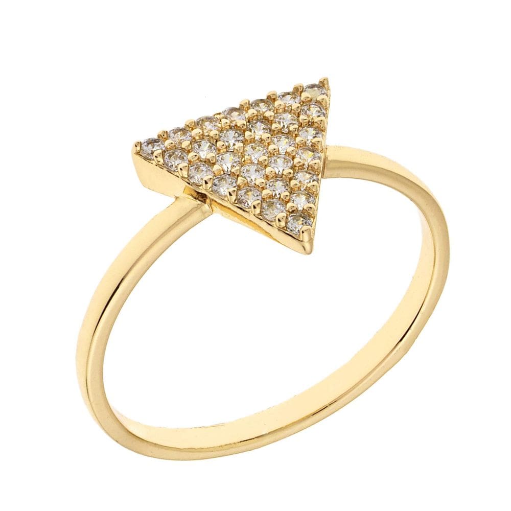 Anel ELEGANT CONFETTI Venice banhado a ouro amarelo 18k CZ