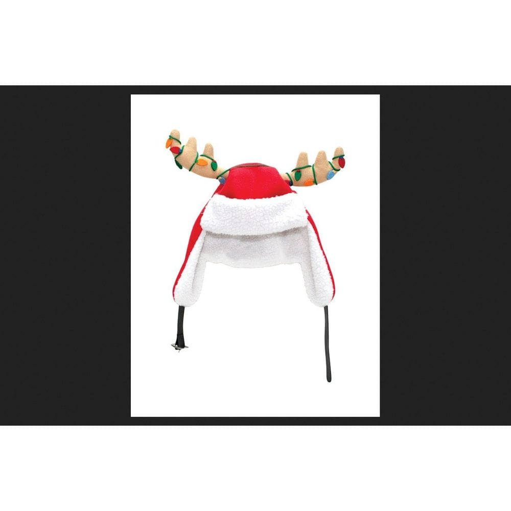 Chapéu de Papai Noel Christmas Antler Dyno tamanho 17 vermelho e branco