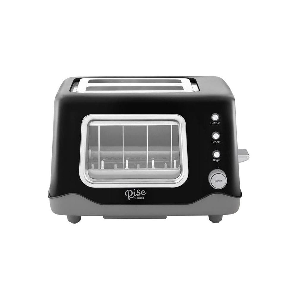 Torradeira RISE BY DASH Clear View, 2 fatias, Clean Slate