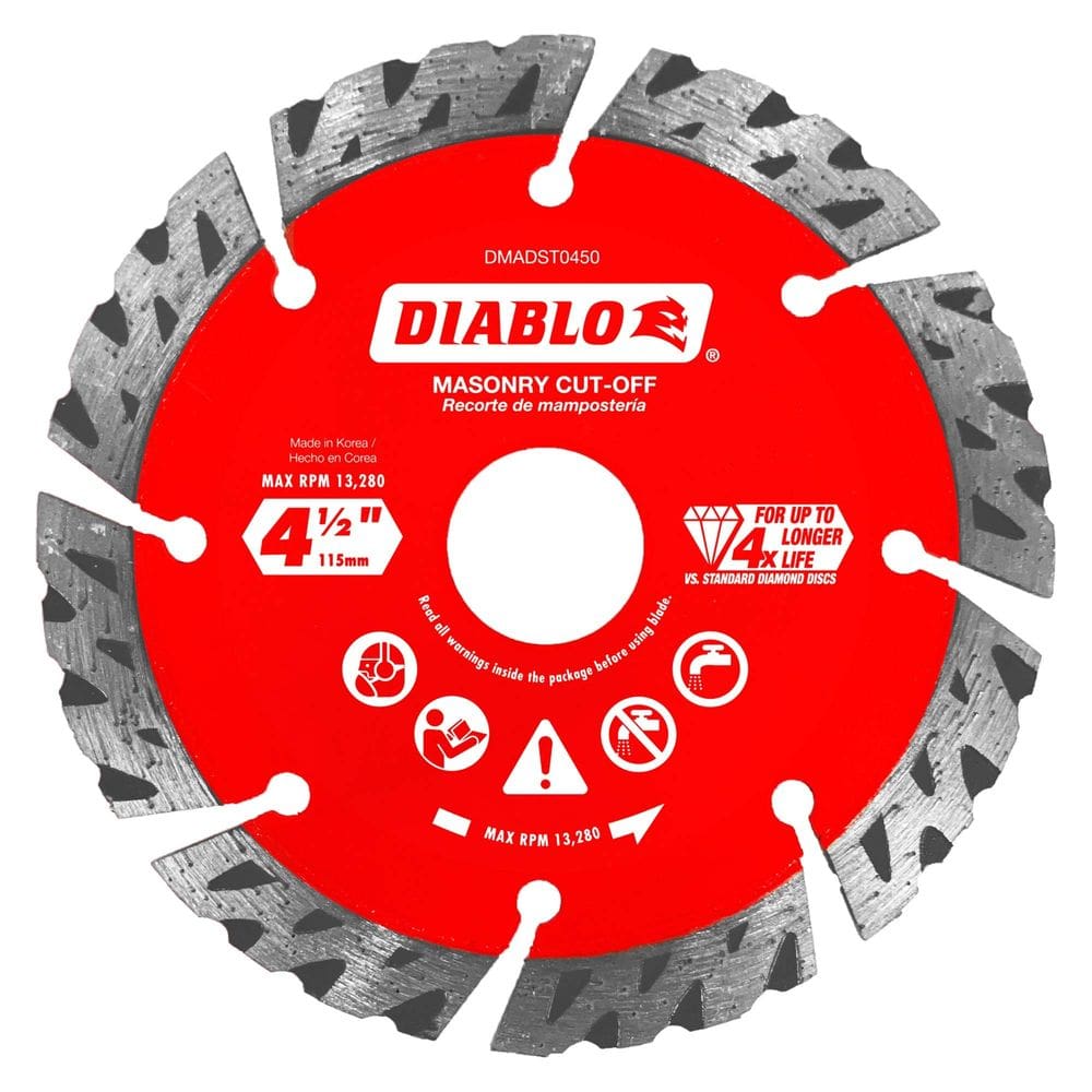 Lâmina de serra Diablo DMADST0450 11,5 cm 2,4 mm Kerf Turbo