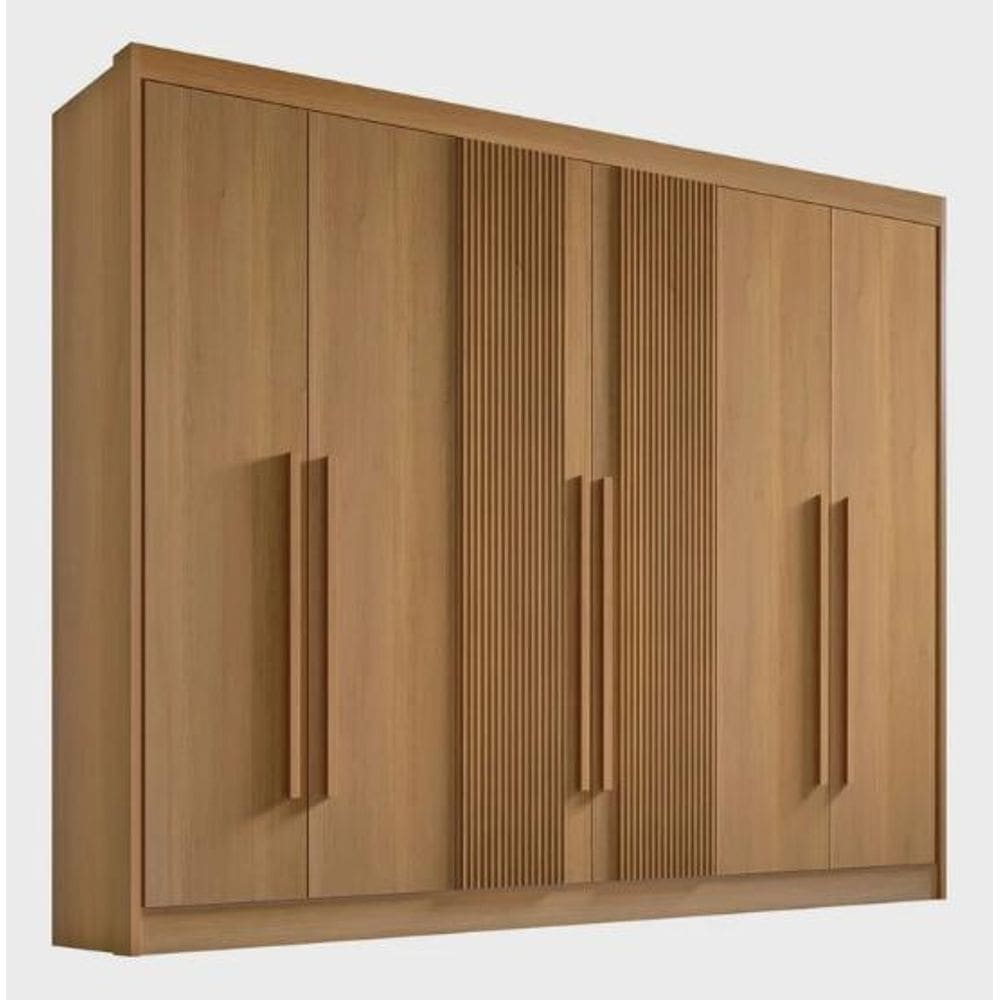 Guarda Roupa Athos 6 Portas Ripado 100% MDF D`Doro Móveis
