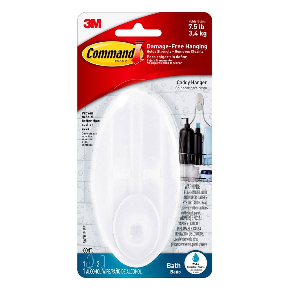 Cabide Command Caddy, capacidade de 3,4 kg, resistente à água