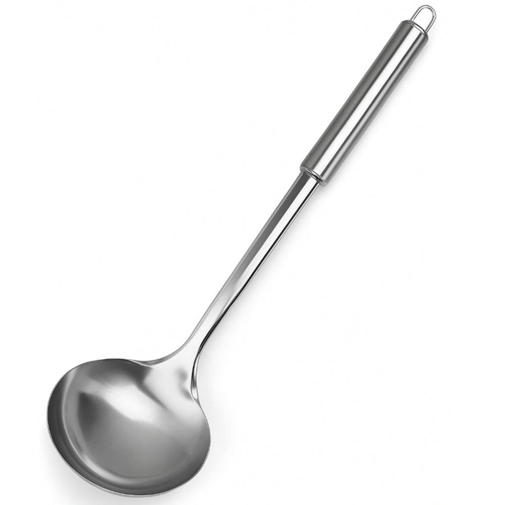 Concha de Sopa Feijão em Aço Inoxidável Grande 33 cm