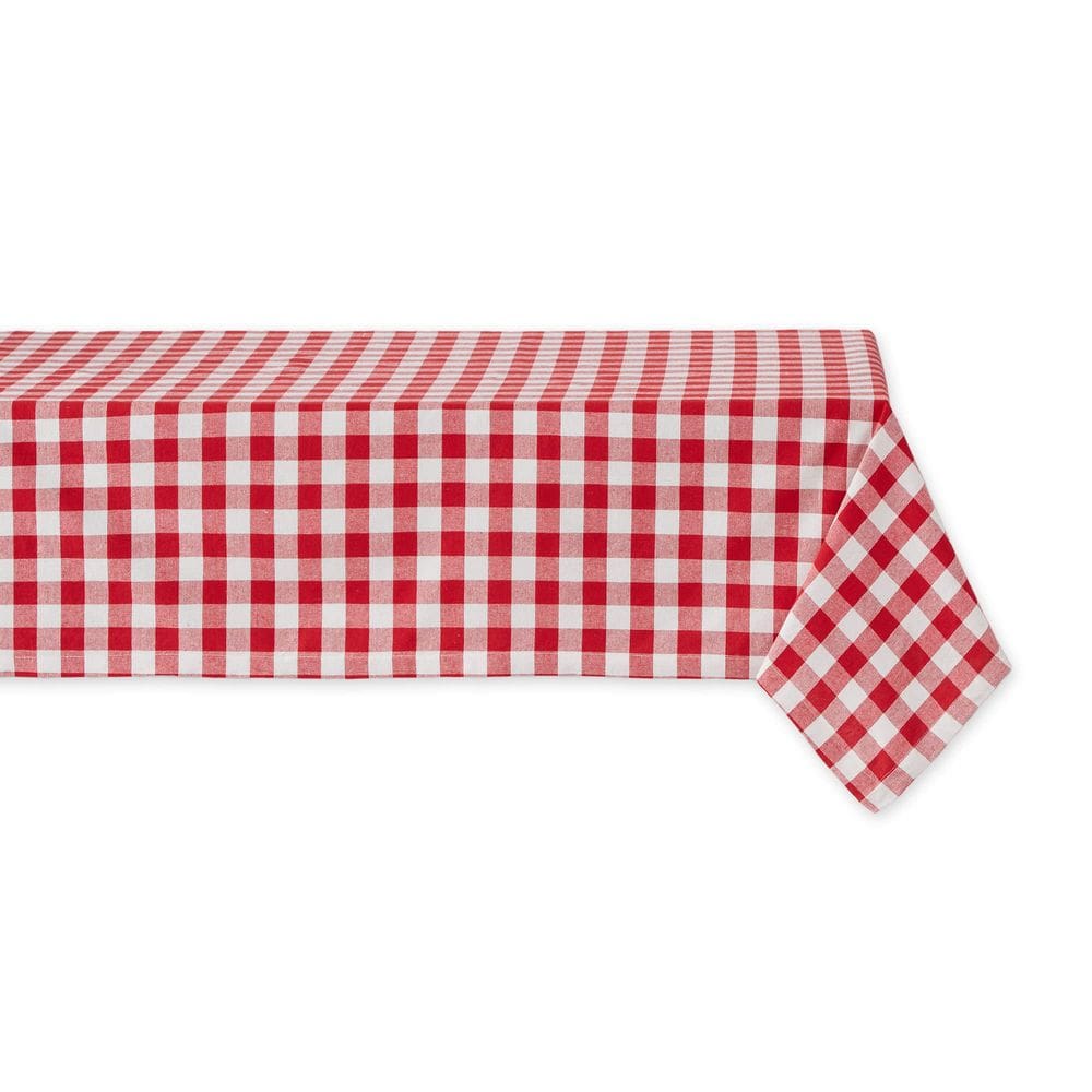 Toalha de mesa DII quadriculada 100% algodão 150x265cm vermelha