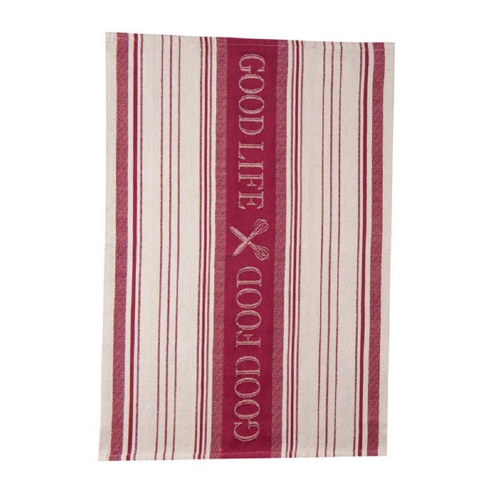 Toalha de chá Kay Dee Marsala de algodão 46x71 cm em tecido jacquard