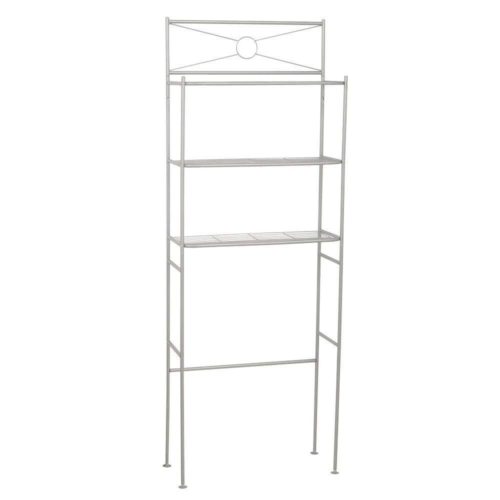 Prateleira Zenna Home Over-the-Toilet Spacesaver Satin Nickel 26x59x164 cm