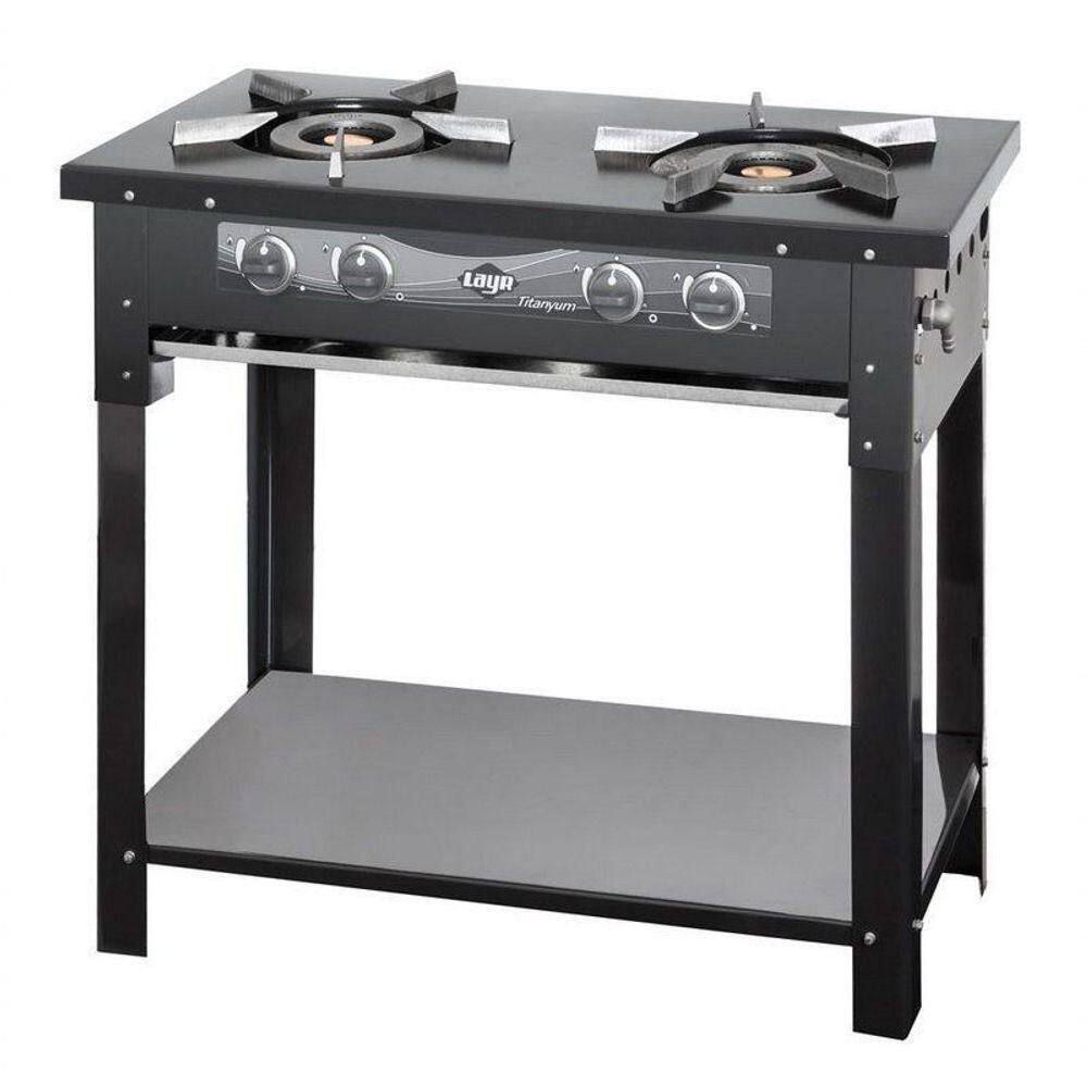 Fogão 2 Bocas Layr Titanyum Plus C/ Forno Preto