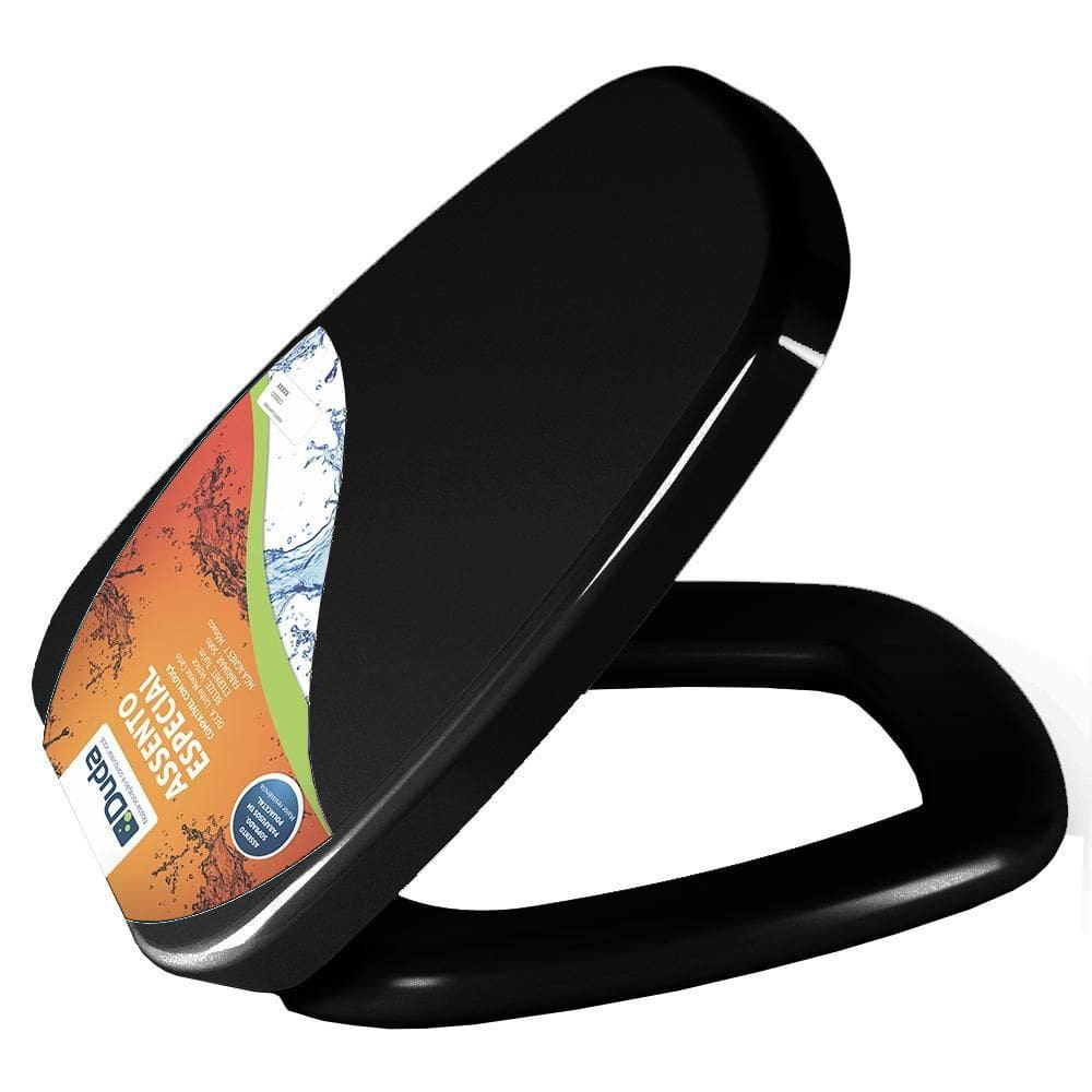 Assento Almofadado Soho Preto Tampa Para Vaso Fabrimar Preto