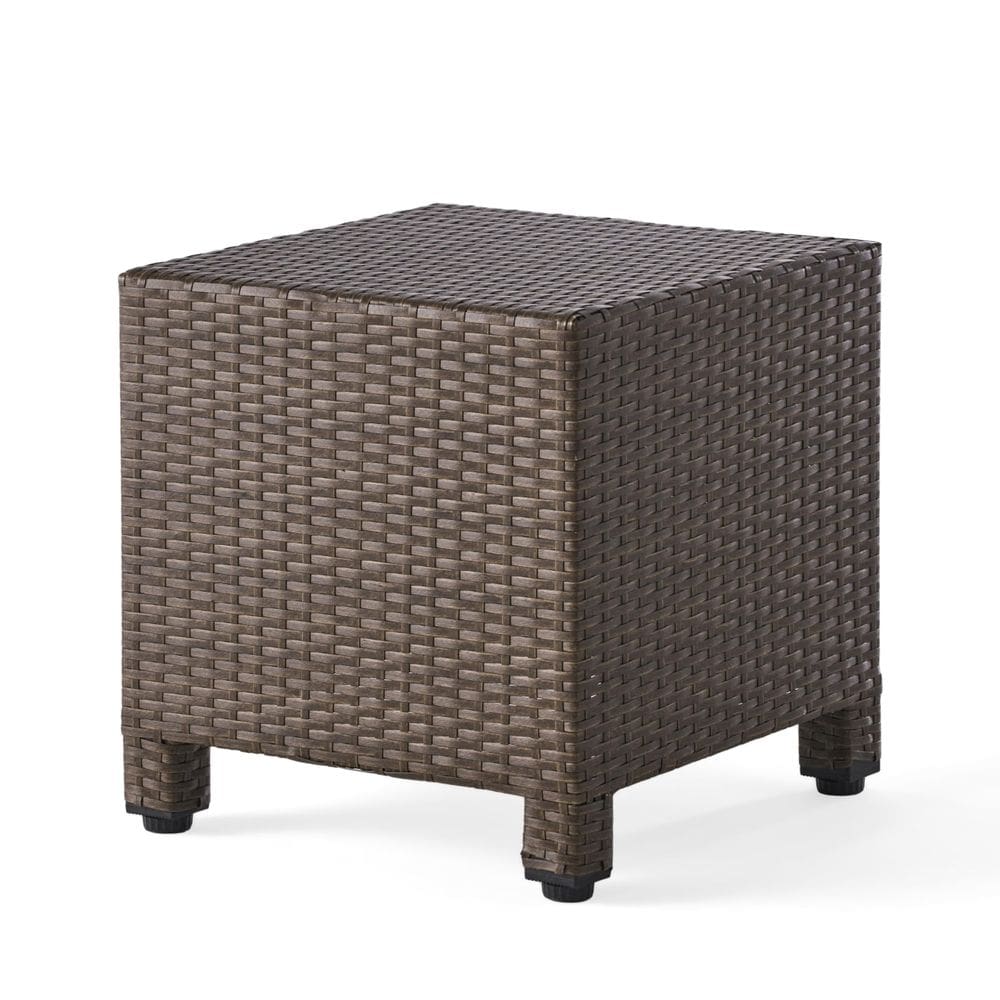 Mesa Benzara Perie Accent 46 cm de rattan marrom escuro