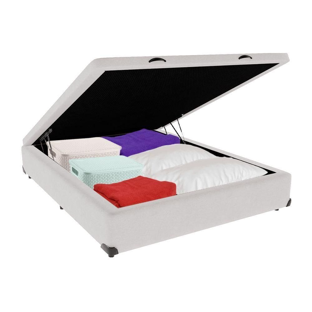 Cama Box Baú Casal Branco V-store 138x188x44