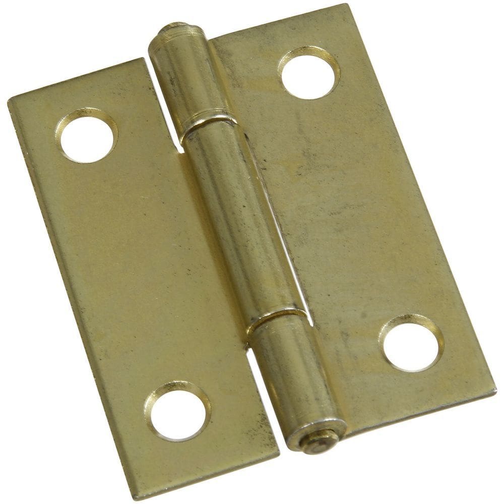 Dobradiças National Hardware N146-175 V518 Pino não removível em latão