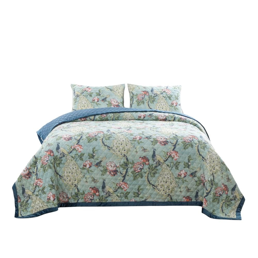 Conjunto de roupa de cama Benzara Eden Twin XL Quilt 224x173 cm de microfibra