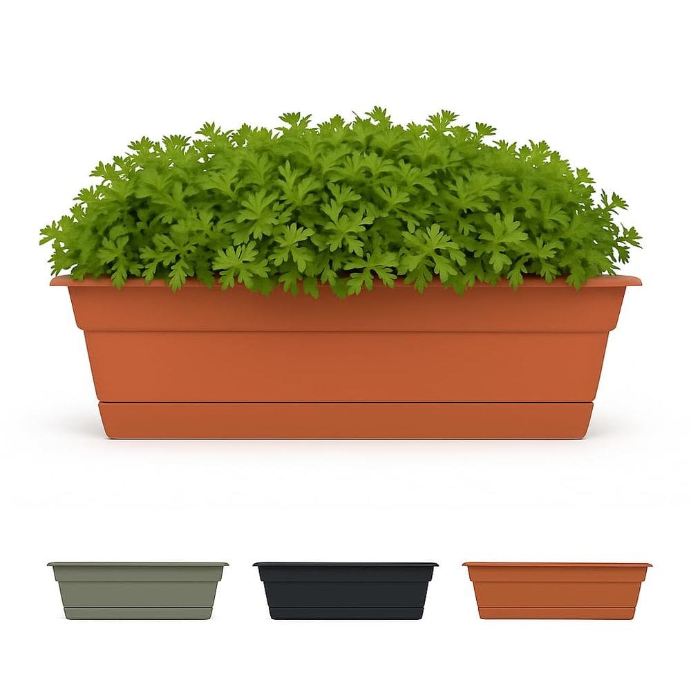 Bandeja de resina à prova de intempéries Planter Bloem Dura Cotta de 61 cm