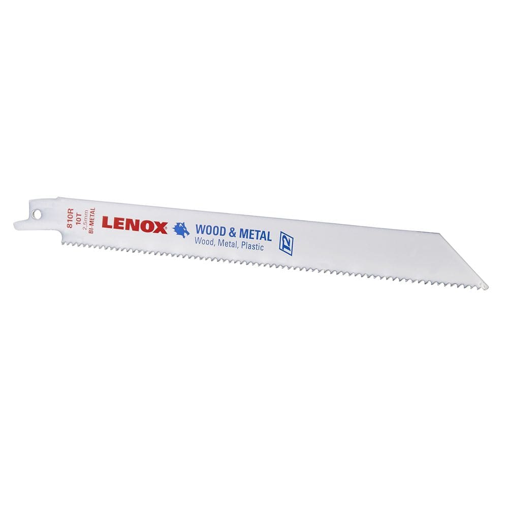 Lâmina de serra recíproca LENOX Bimetal 10TPI 20,32 cm, pacote com 25