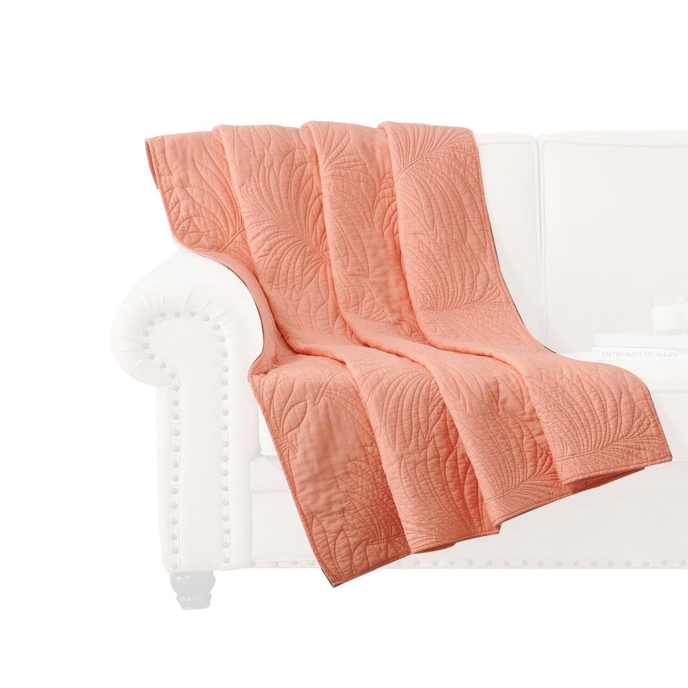 Cobertor Benzara Xumi 127x152 cm Algodão Rosa Coral Acolchoado