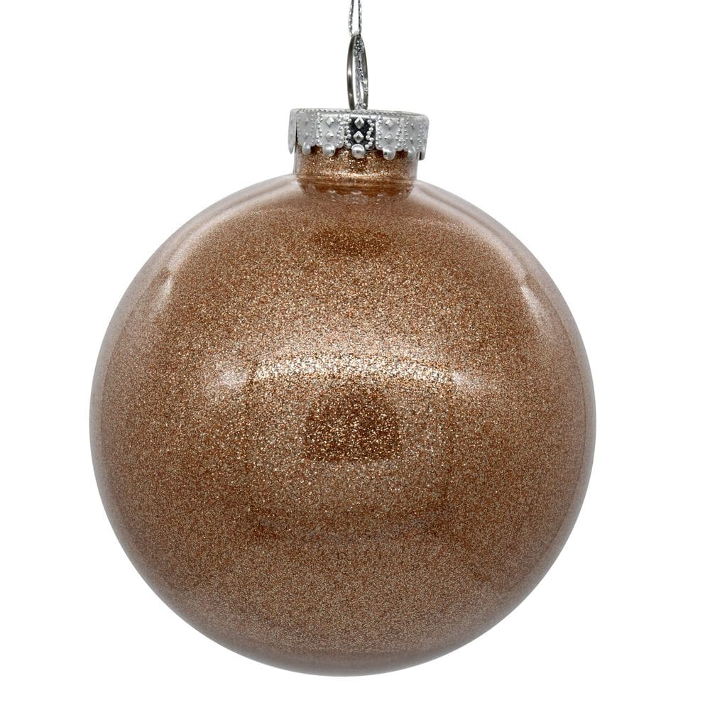 Enfeite de Natal Vickerman 7,5 cm Clear Ball Cafe Latte