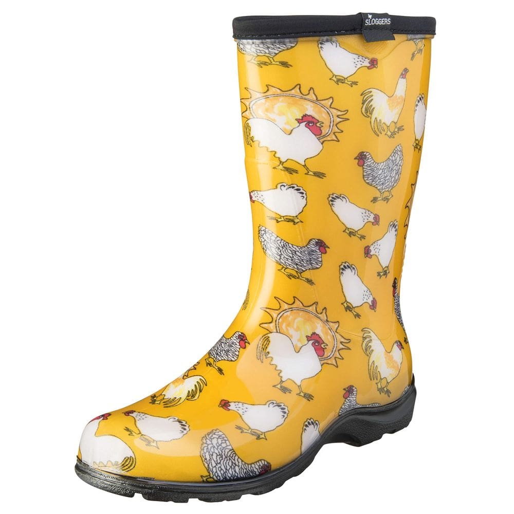 Botas de chuva femininas impermeáveis de meia panturrilha Sloggers, amarelas, tamanho 6