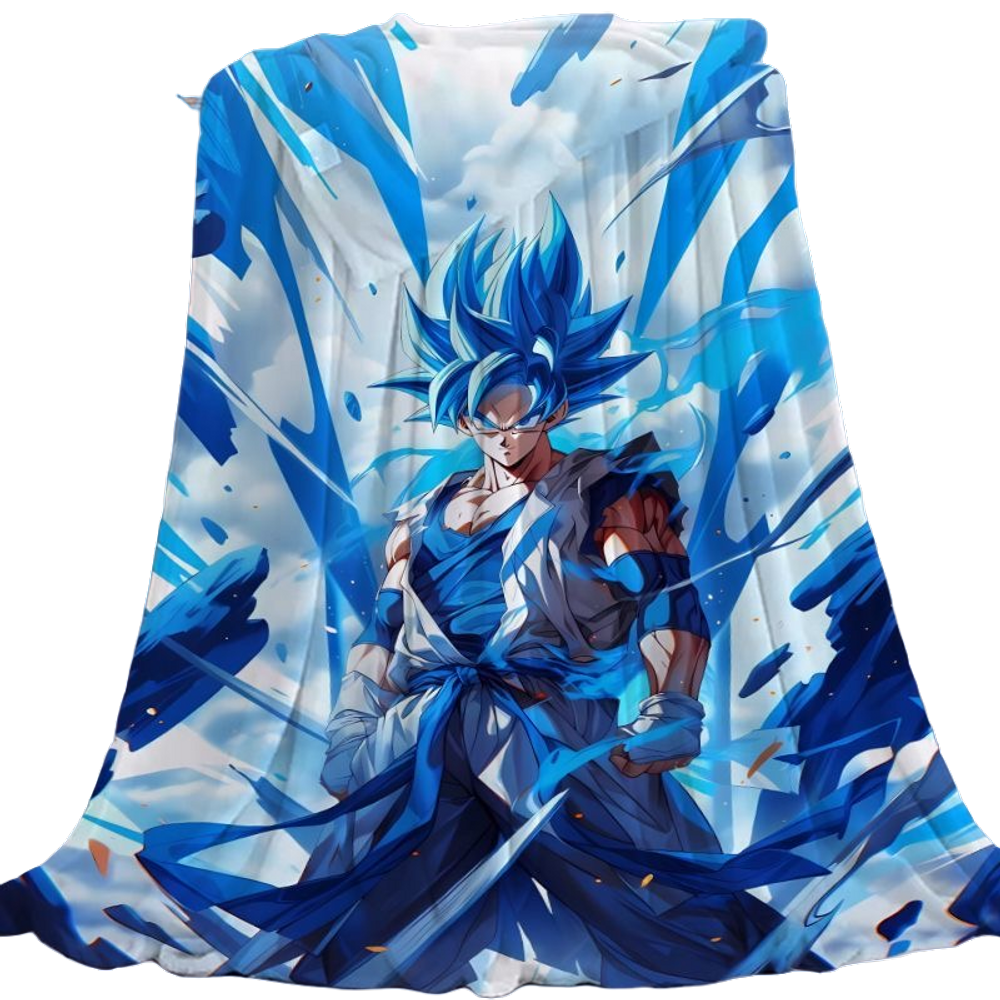 Cobertor SANMU Soft Creative Printing Dragon Ball Blue Goku