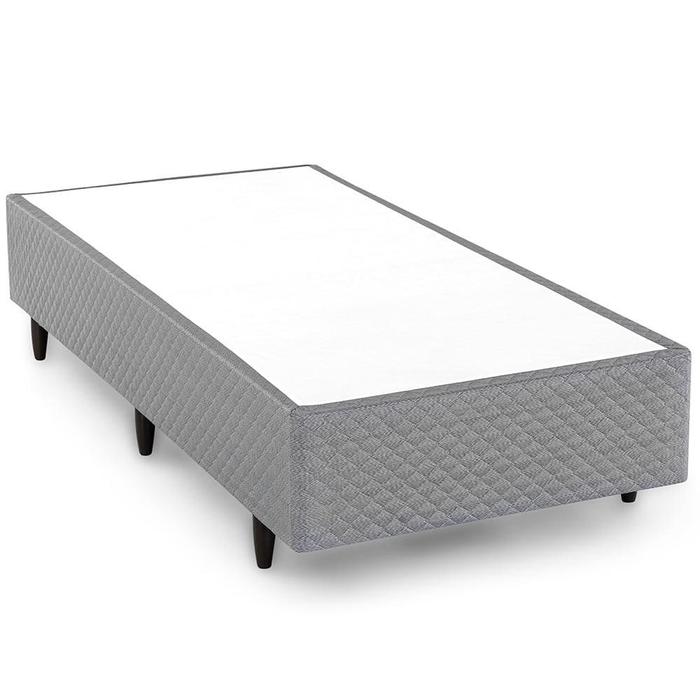 Base Cama Box Solteiro Herval Parma 39x79x198 cm, Cinza