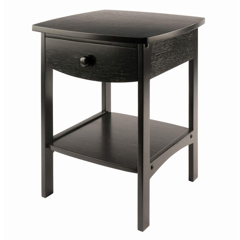 Mesa Accent Winsome Claire Black 18 cm de madeira maciça