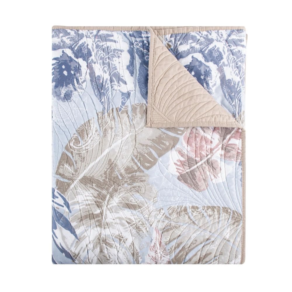 Manta acolchoada Benzara Tropical Print 127x152 cm