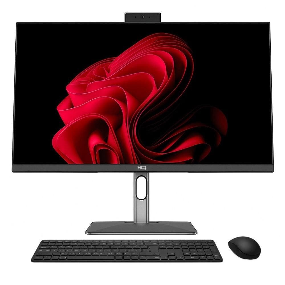 Computador All In One 24”, Intel Core I5 12400 12ª Geração, 16GB DDR4, SSD 256GB, Webcam, Wifi, Bluetooth, HQ Silver AIHQP-004